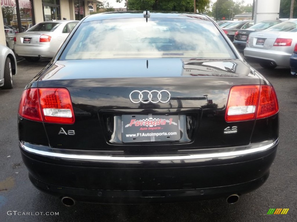 2005 A8 4.2 quattro - Brilliant Black / Black/Amaretto photo #4