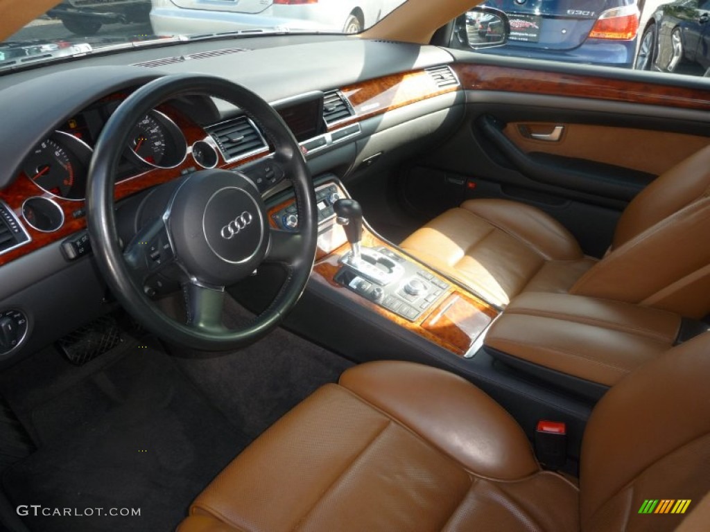 Black/Amaretto Interior 2005 Audi A8 4.2 quattro Photo #54735122