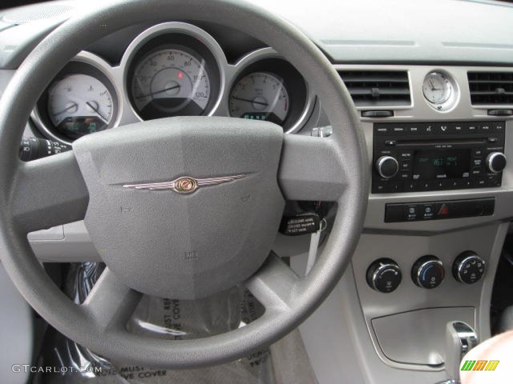 2008 Chrysler Sebring Touring Convertible Dark Slate Gray/Light Slate Gray Steering Wheel Photo #54735560