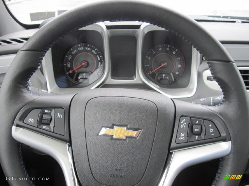 2012 Chevrolet Camaro SS 45th Anniversary Edition Coupe Jet Black Steering Wheel Photo #54736598