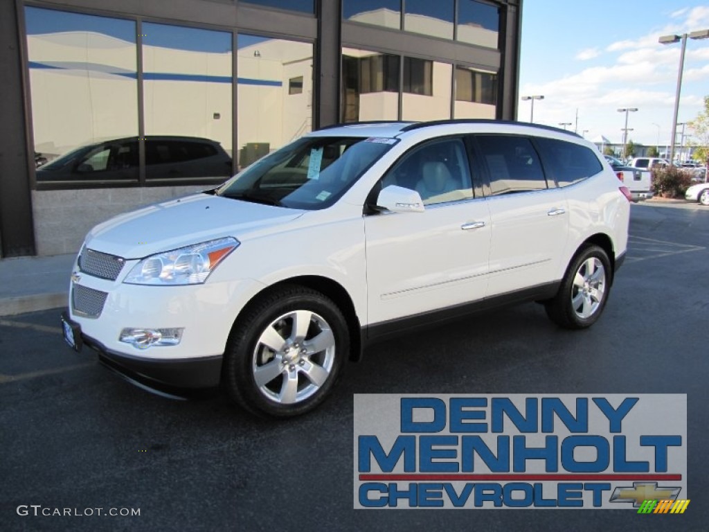 2011 Traverse LTZ AWD - White Diamond Tricoat / Cashmere/Ebony photo #1