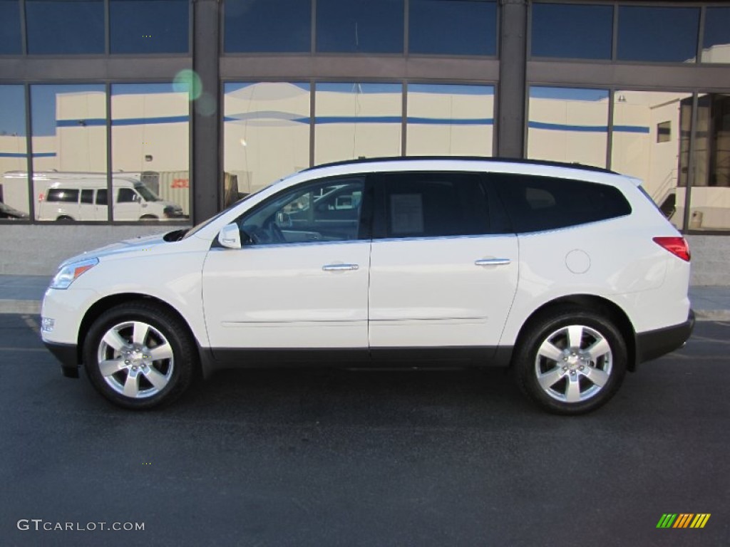 2011 Traverse LTZ AWD - White Diamond Tricoat / Cashmere/Ebony photo #2