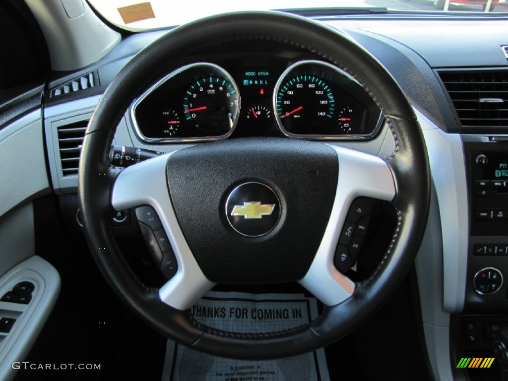 2011 Traverse LTZ AWD - White Diamond Tricoat / Cashmere/Ebony photo #6