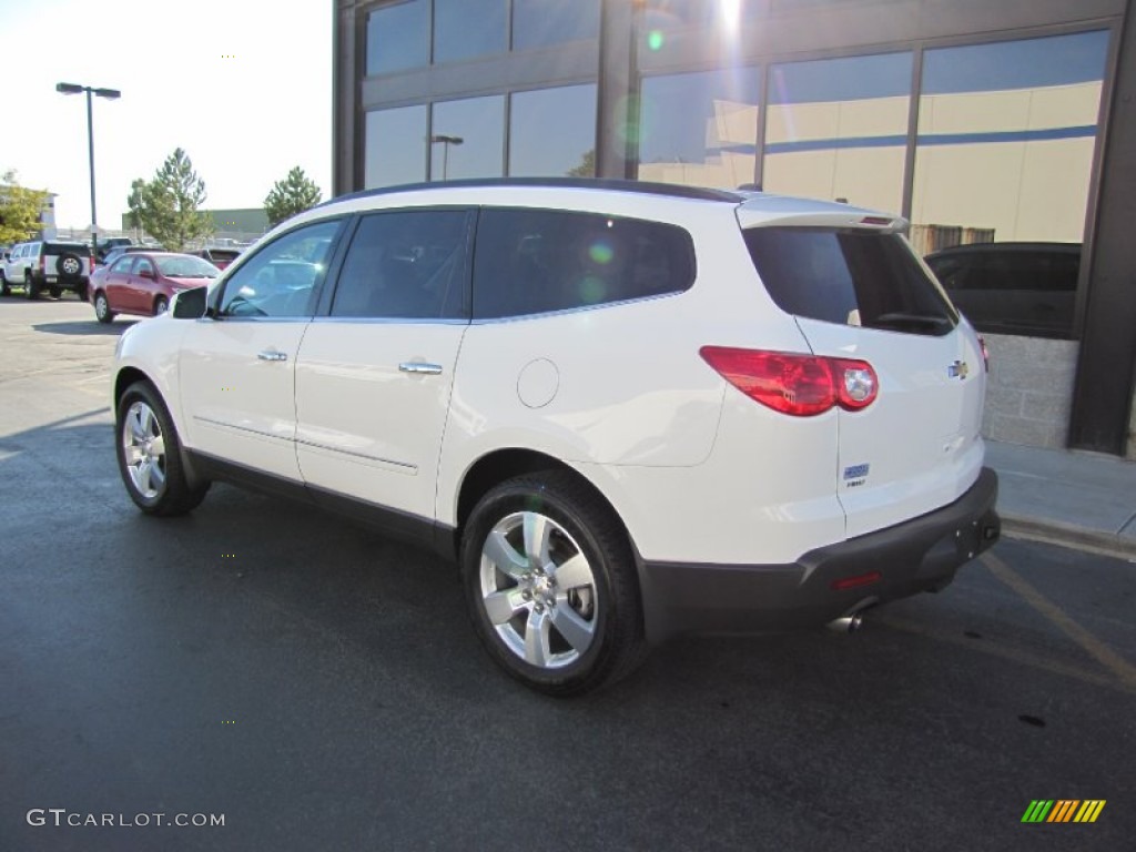 2011 Traverse LTZ AWD - White Diamond Tricoat / Cashmere/Ebony photo #30