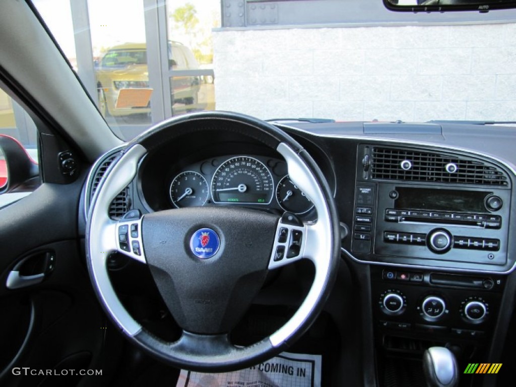 2008 Saab 9-3 Aero Sport Sedan Black Dashboard Photo #54737663
