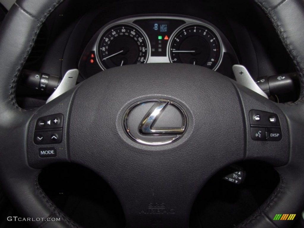 2010 Lexus IS 250 Black Steering Wheel Photo #54740844
