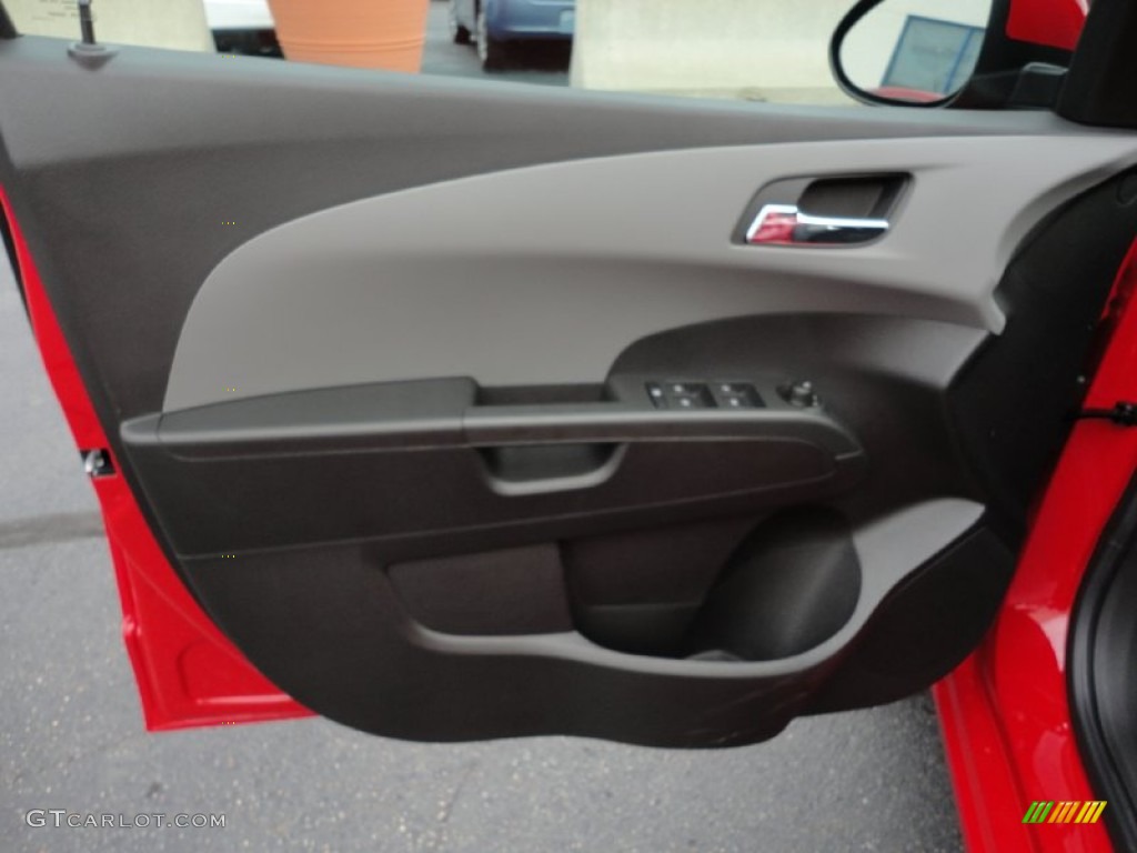 2012 Chevrolet Sonic LT Hatch Dark Pewter/Dark Titanium Door Panel Photo #54741111