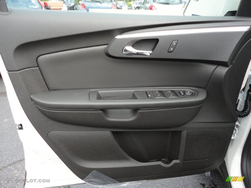 2012 Chevrolet Traverse LT AWD Ebony Door Panel Photo #54742820