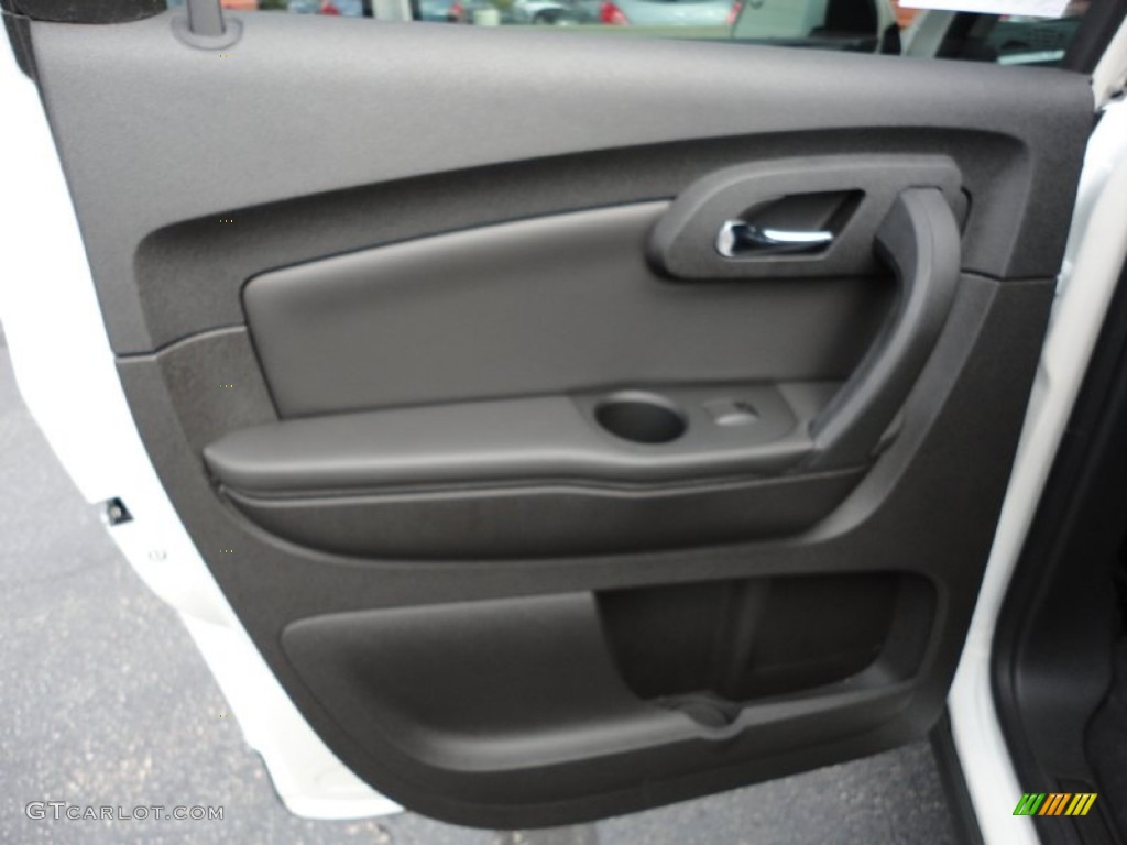 2012 Chevrolet Traverse LT AWD Ebony Door Panel Photo #54742848