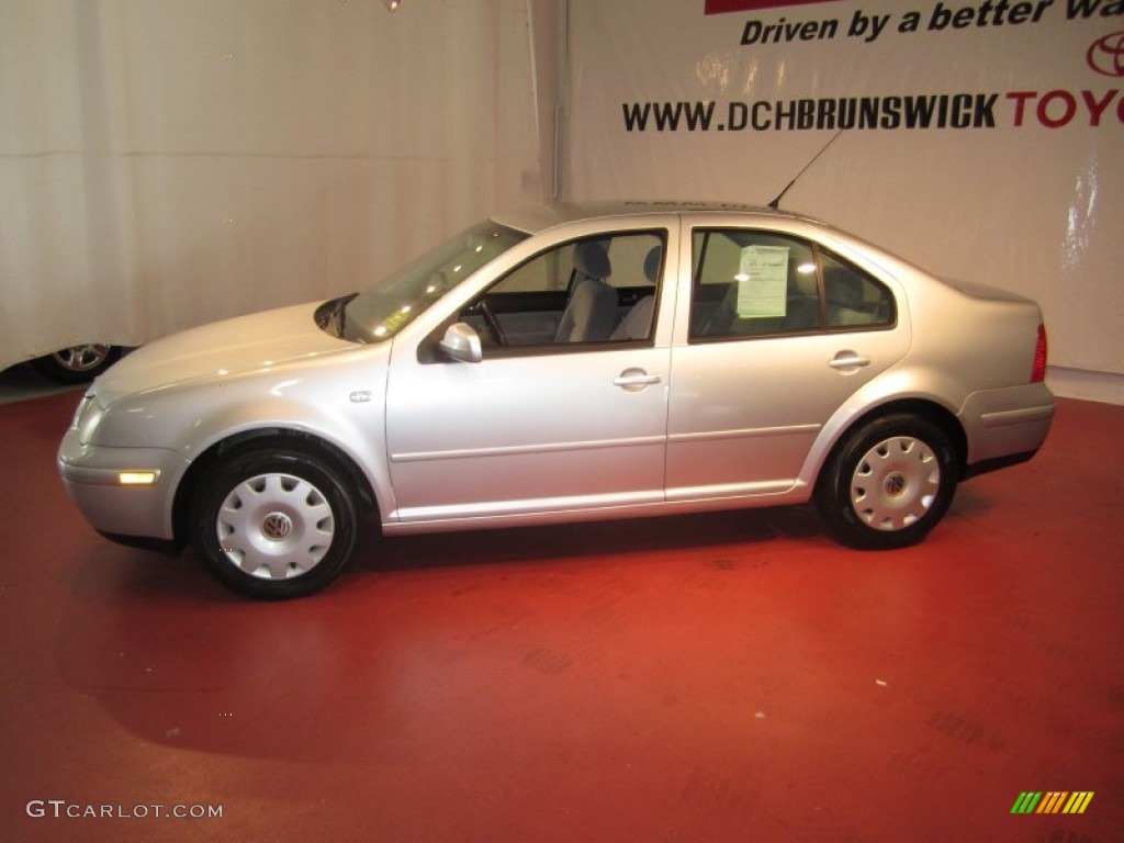 2002 Jetta GLS Sedan - Reflex Silver Metallic / Grey photo #3