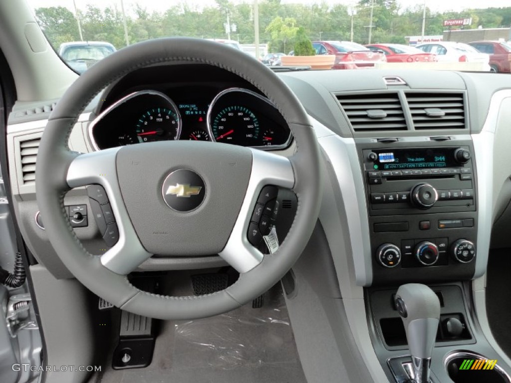 2012 Chevrolet Traverse LS AWD Dark Gray/Light Gray Dashboard Photo #54743172