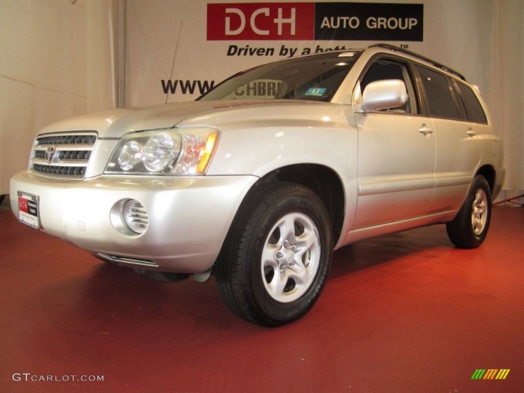 2002 Highlander V6 - Millennium Silver Metallic / Charcoal photo #1