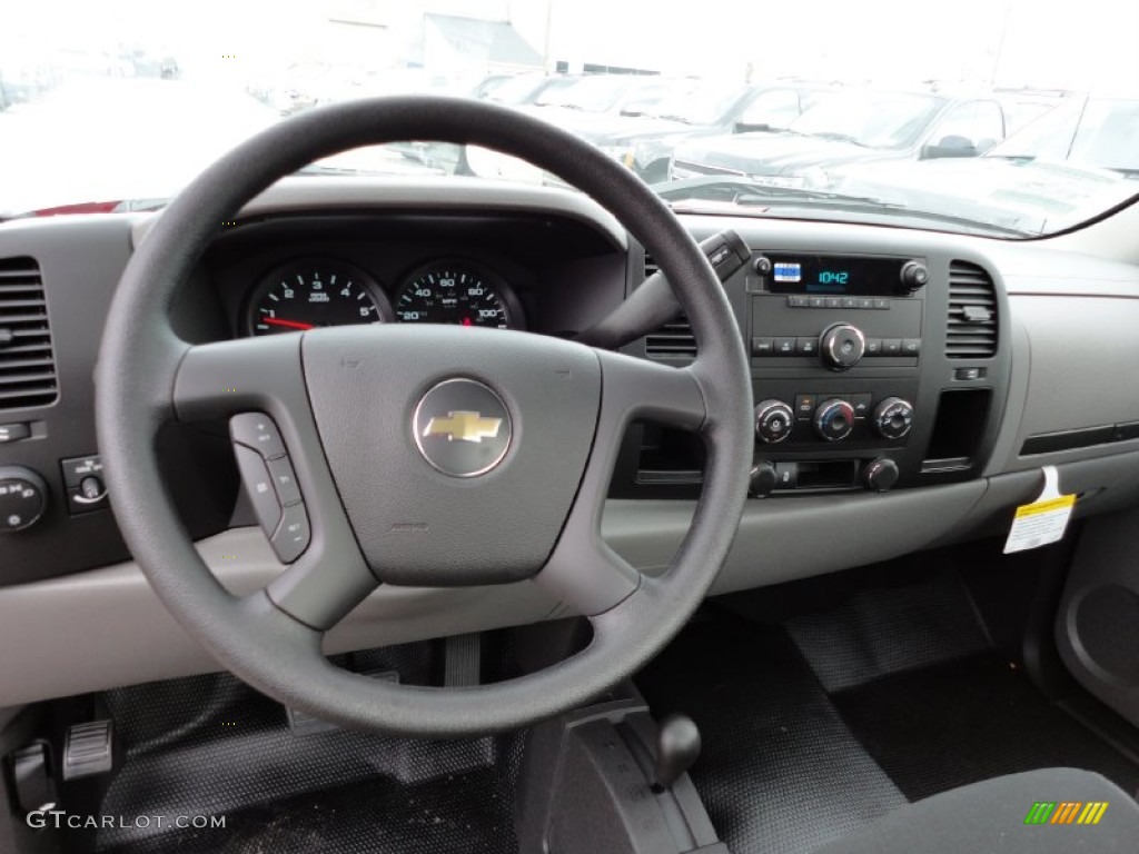 2012 Chevrolet Silverado 1500 Work Truck Regular Cab 4x4 Dark Titanium Steering Wheel Photo #54743394