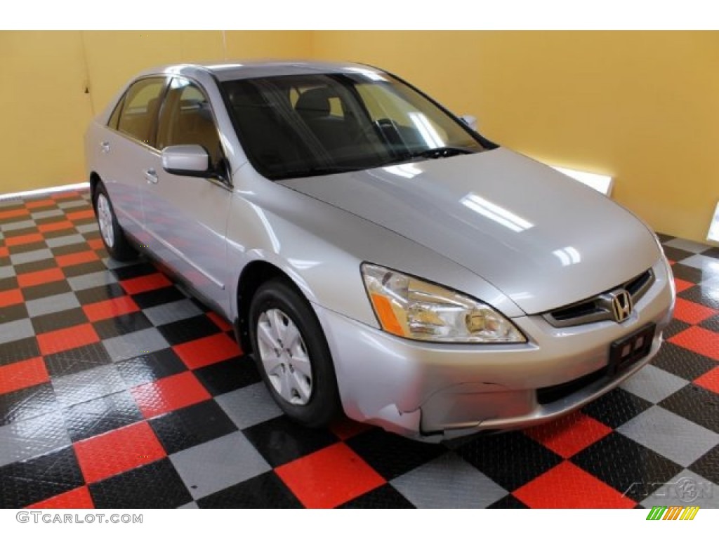 2003 Accord LX Sedan - Satin Silver Metallic / Black photo #1