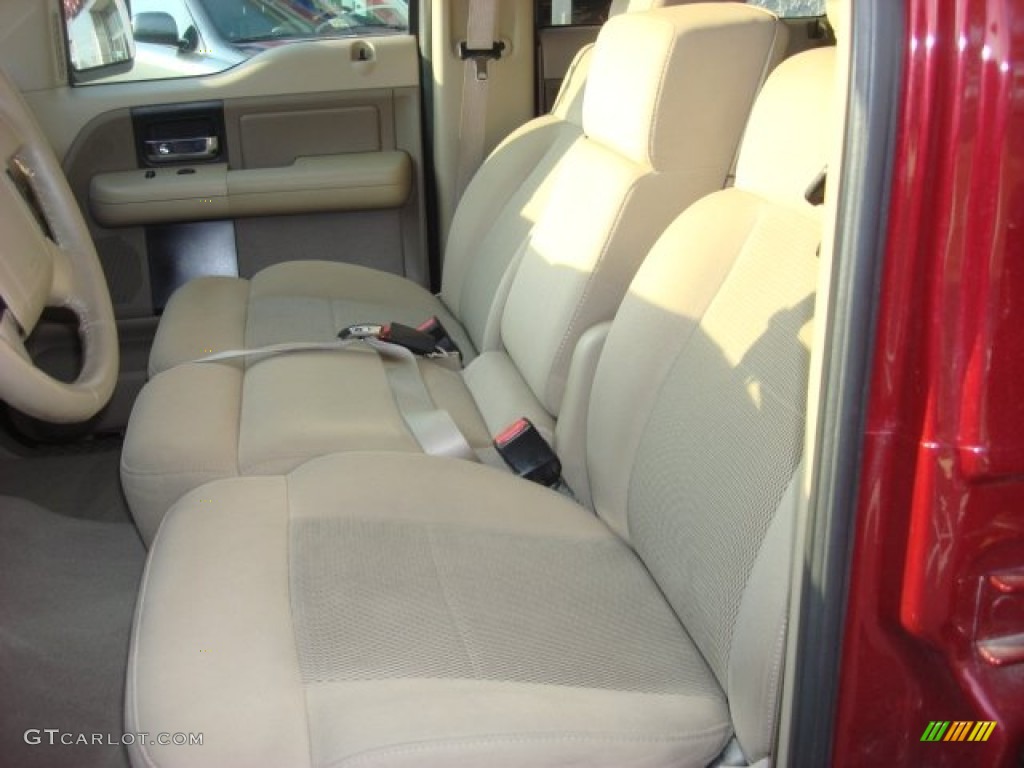 2006 F150 XLT SuperCrew 4x4 - Dark Toreador Red Metallic / Tan photo #7