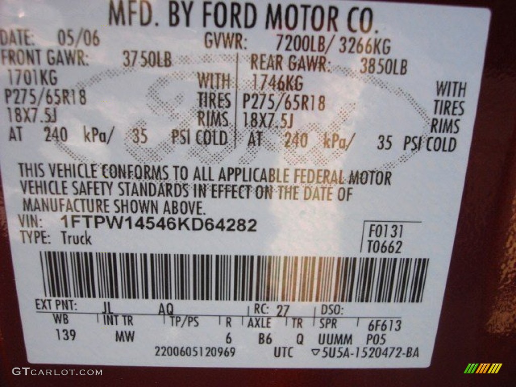 2006 F150 XLT SuperCrew 4x4 - Dark Toreador Red Metallic / Tan photo #21