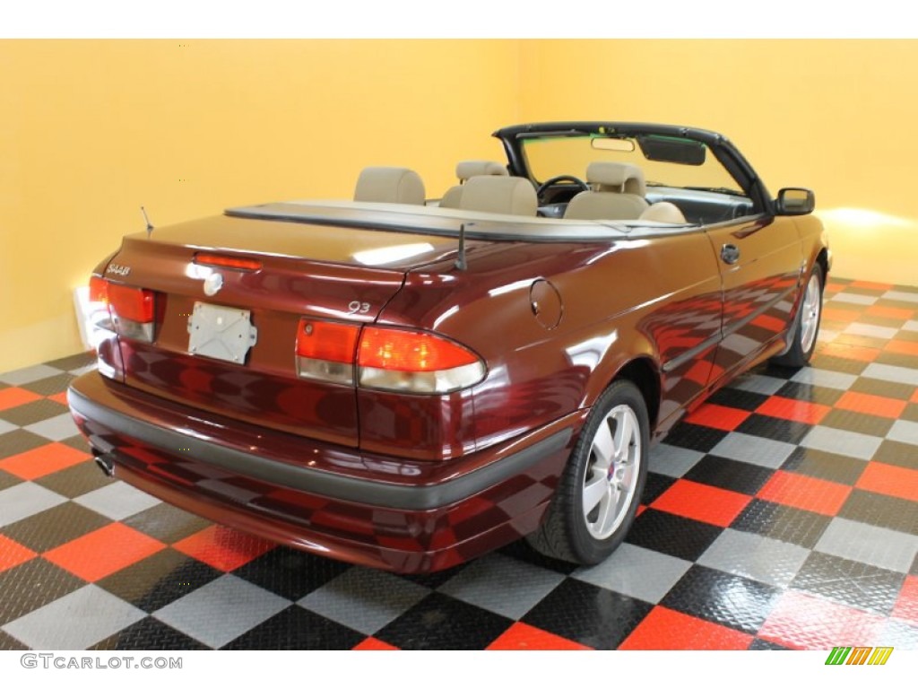 2003 9-3 SE Convertible - Merlot Red Metallic / Sand Beige photo #2