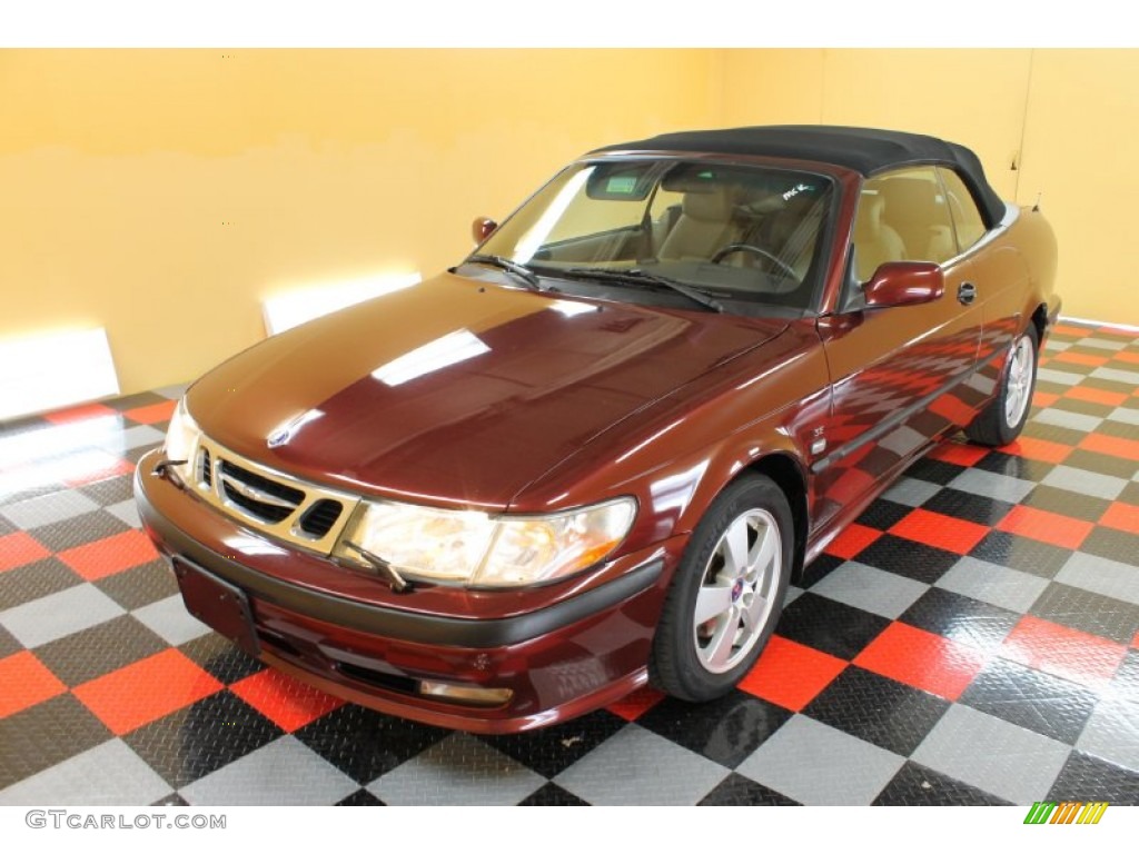 2003 9-3 SE Convertible - Merlot Red Metallic / Sand Beige photo #4