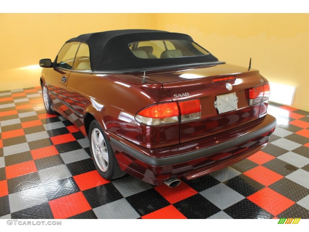 2003 9-3 SE Convertible - Merlot Red Metallic / Sand Beige photo #5