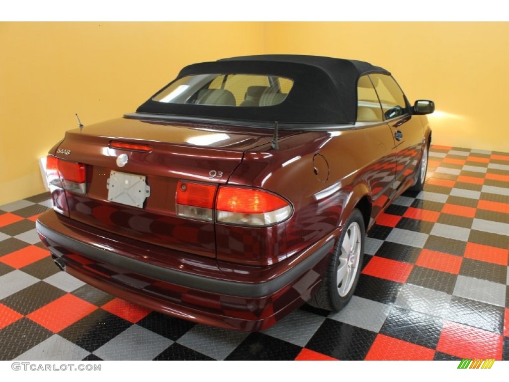 2003 9-3 SE Convertible - Merlot Red Metallic / Sand Beige photo #6