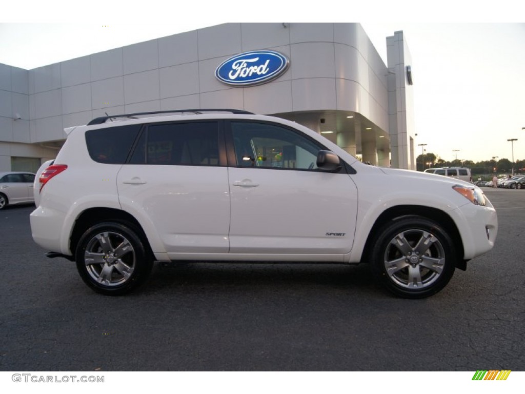 2010 RAV4 Sport - Super White / Dark Charcoal photo #2