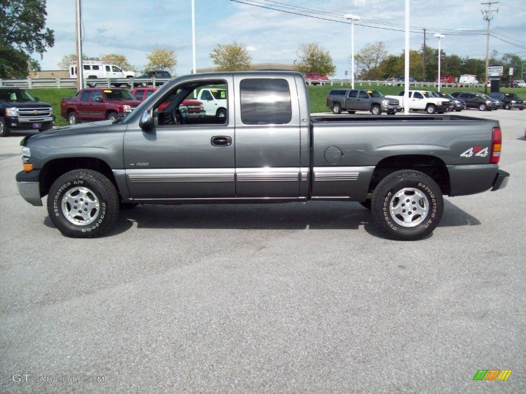 2002 Silverado 1500 LS Extended Cab 4x4 - Medium Charcoal Gray Metallic / Graphite Gray photo #12