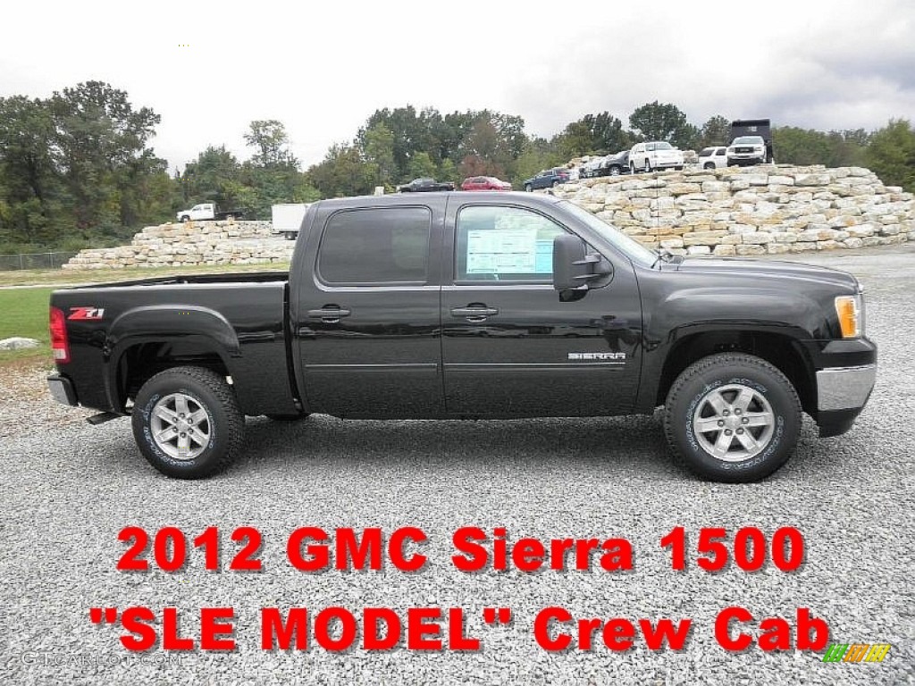 2012 Sierra 1500 SLE Crew Cab - Onyx Black / Ebony photo #1