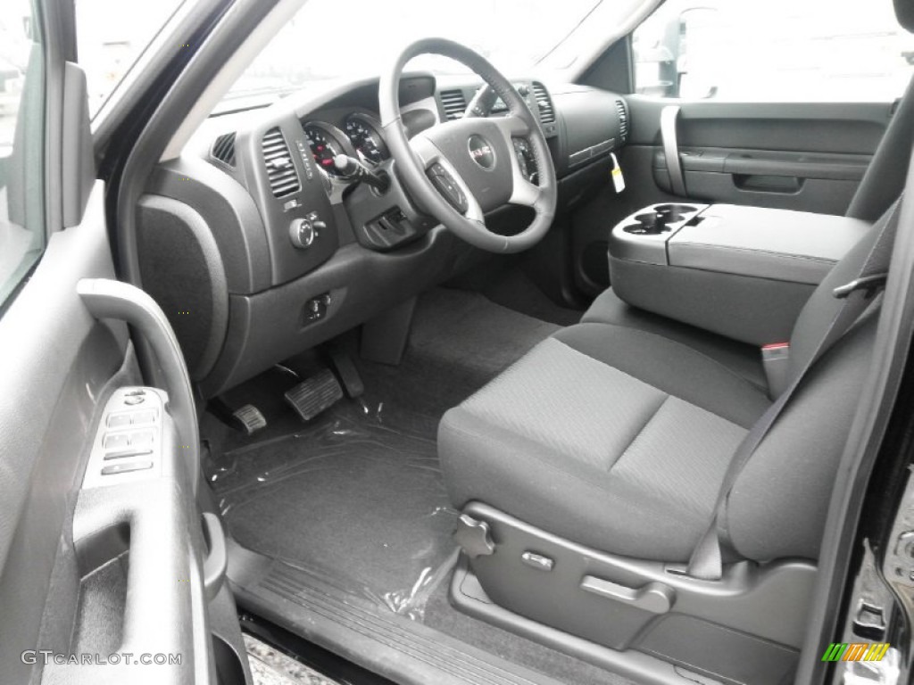 Ebony Interior 2012 GMC Sierra 1500 SLE Crew Cab Photo #54748152