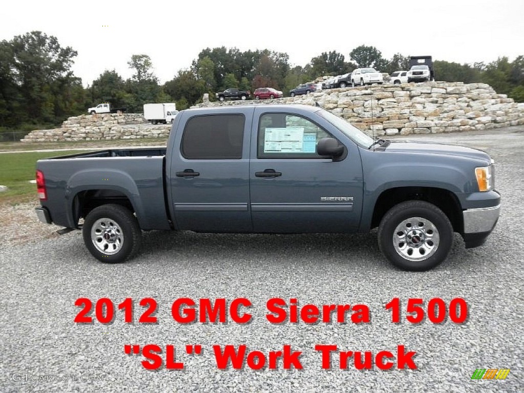 2012 Sierra 1500 SL Crew Cab - Stealth Gray Metallic / Dark Titanium photo #1