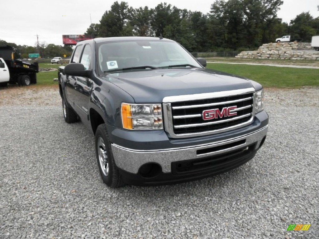 2012 Sierra 1500 SL Crew Cab - Stealth Gray Metallic / Dark Titanium photo #2
