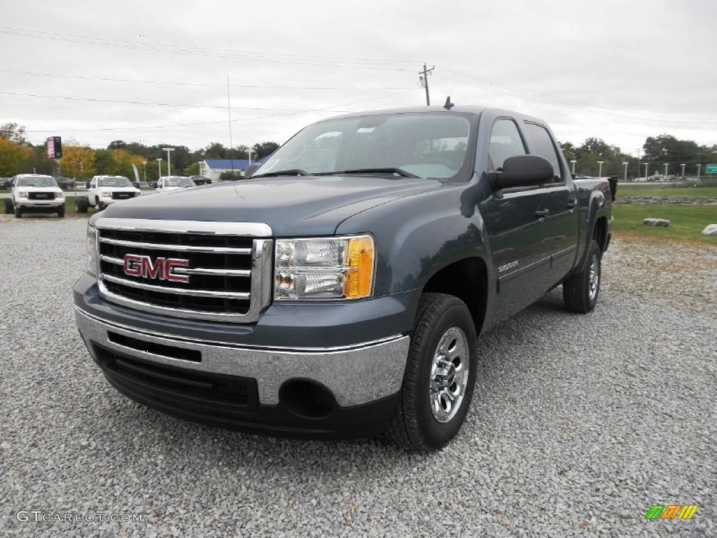 2012 Sierra 1500 SL Crew Cab - Stealth Gray Metallic / Dark Titanium photo #3
