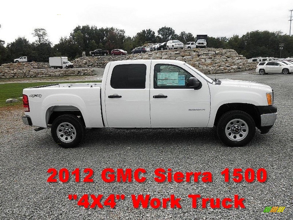 2012 Sierra 1500 Crew Cab 4x4 - Summit White / Dark Titanium photo #1