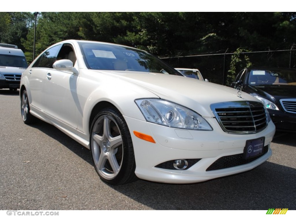 designo Mystic White 2009 Mercedes-Benz S 550 4Matic Sedan Exterior Photo #54749625