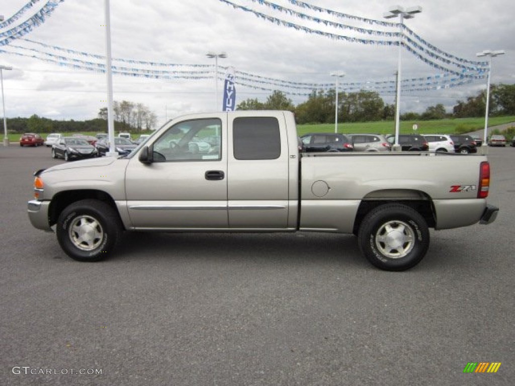 Pewter Metallic 2003 GMC Sierra 1500 SLE Extended Cab 4x4 Exterior Photo #54750636