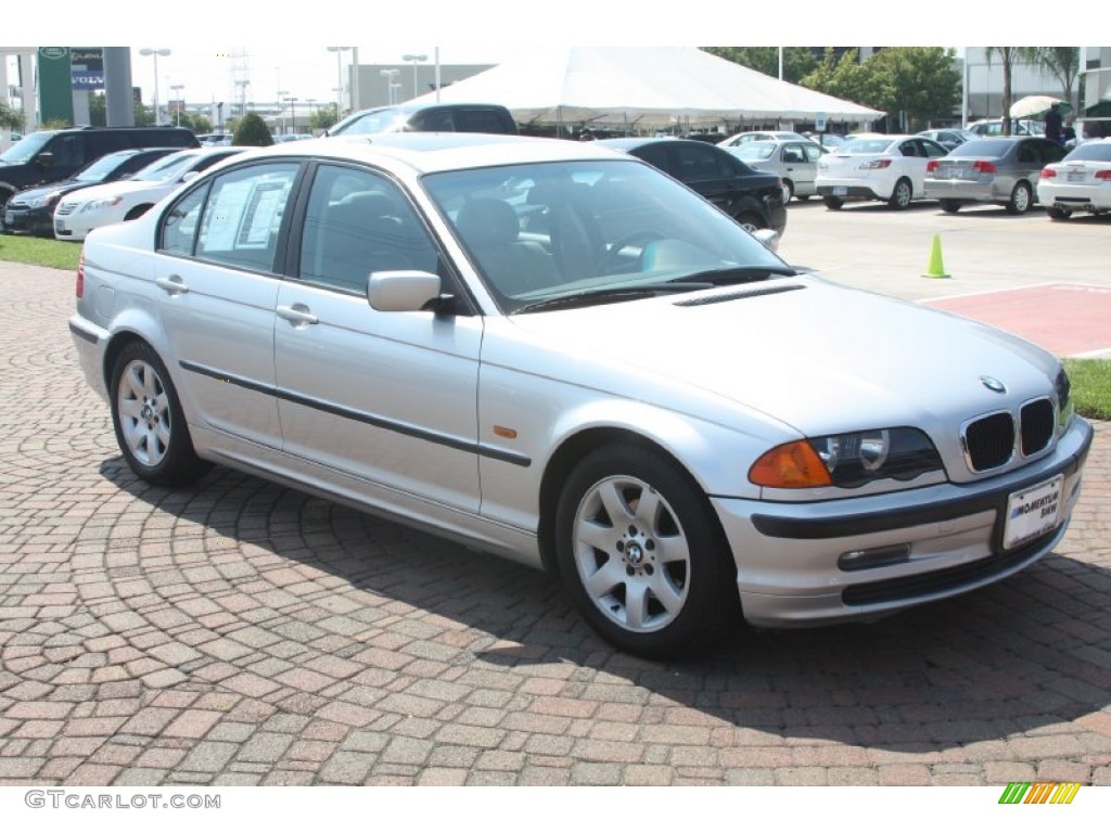 2000 3 Series 323i Sedan - Titanium Silver Metallic / Grey photo #4