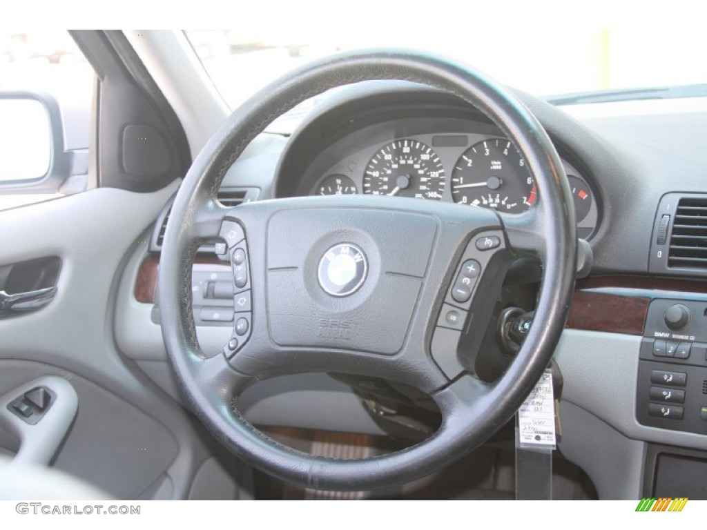 2000 3 Series 323i Sedan - Titanium Silver Metallic / Grey photo #29