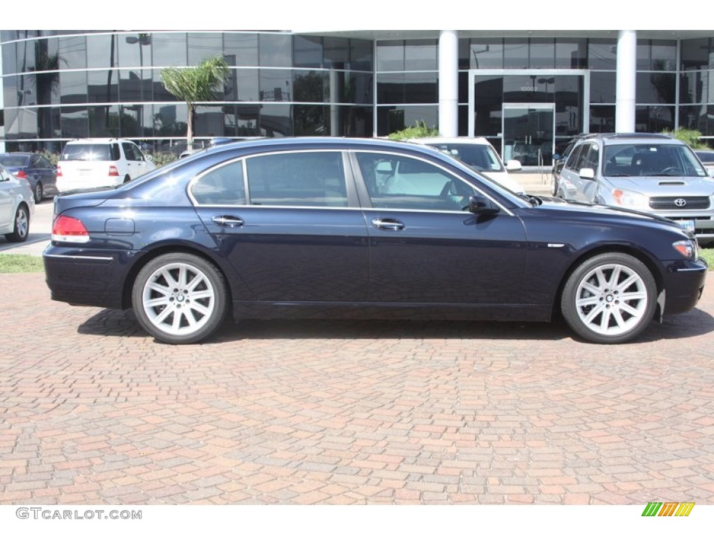 2006 7 Series 750Li Sedan - Monaco Blue Metallic / Black/Cream Beige photo #2