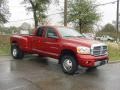 2006 Inferno Red Crystal Pearl Dodge Ram 3500 Laramie Quad Cab 4x4 Dually  photo #1