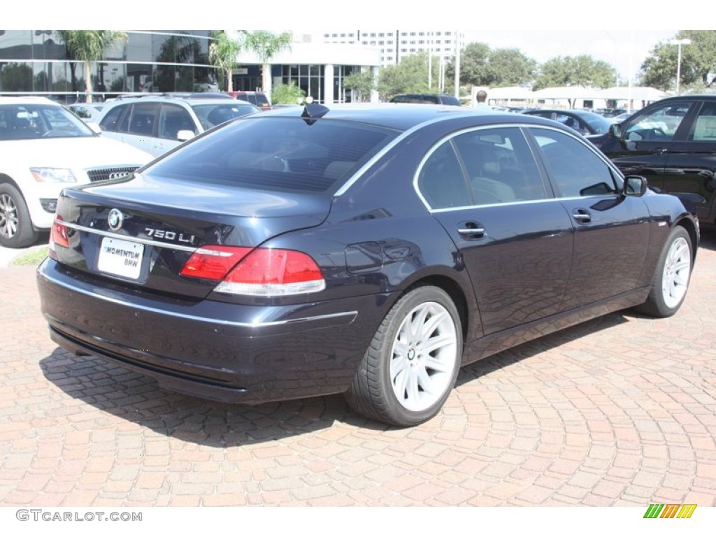 2006 7 Series 750Li Sedan - Monaco Blue Metallic / Black/Cream Beige photo #10