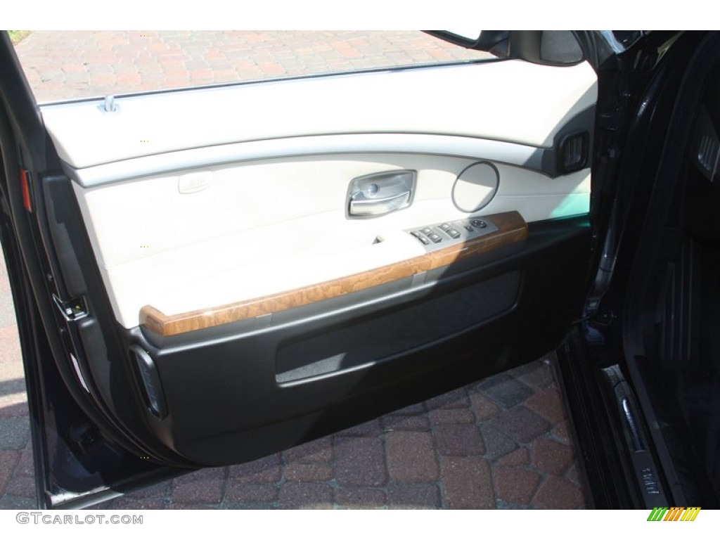 2006 7 Series 750Li Sedan - Monaco Blue Metallic / Black/Cream Beige photo #15