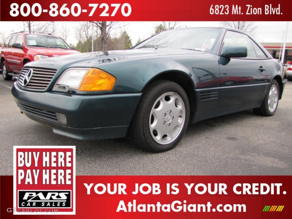 1994 SL 320 Roadster - Brilliant Emerald Green / Beige photo #1