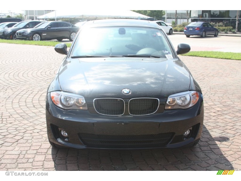 2012 1 Series 128i Coupe - Jet Black / Black photo #2