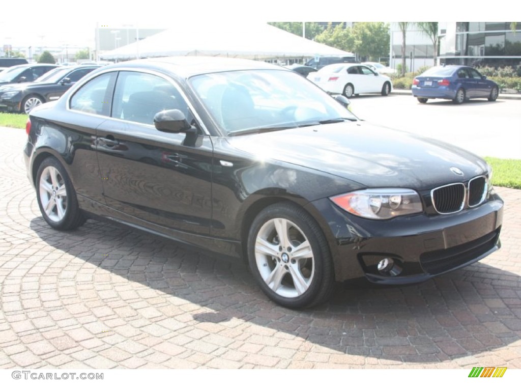 2012 1 Series 128i Coupe - Jet Black / Black photo #4