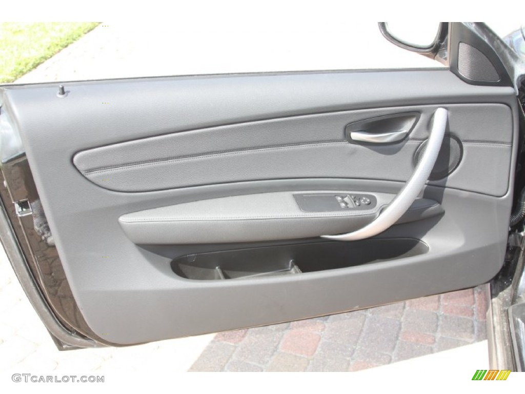 2012 BMW 1 Series 128i Coupe Black Door Panel Photo #54754842