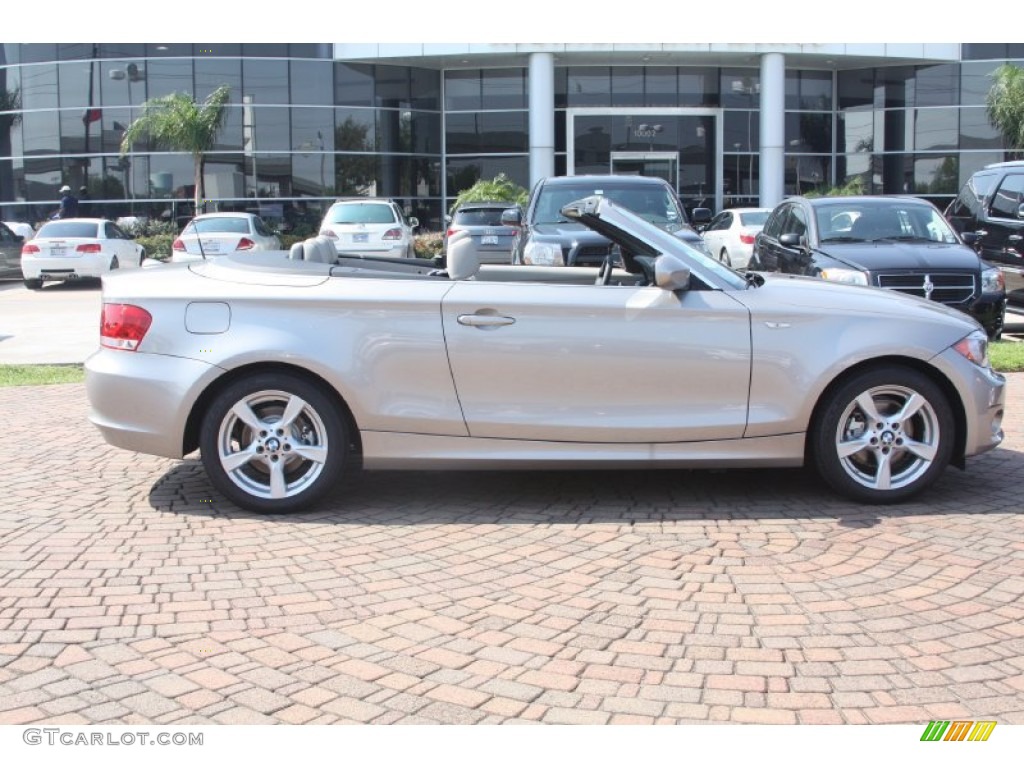 2012 1 Series 128i Convertible - Cashmere Silver Metallic / Taupe photo #4