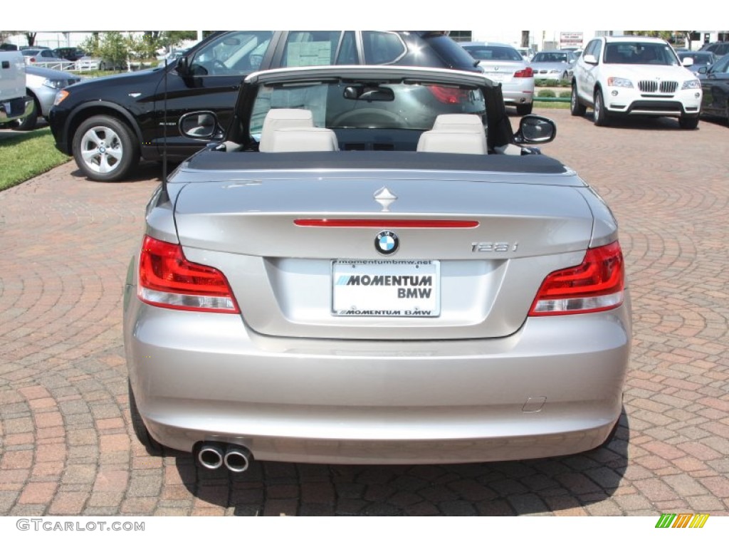 2012 1 Series 128i Convertible - Cashmere Silver Metallic / Taupe photo #8