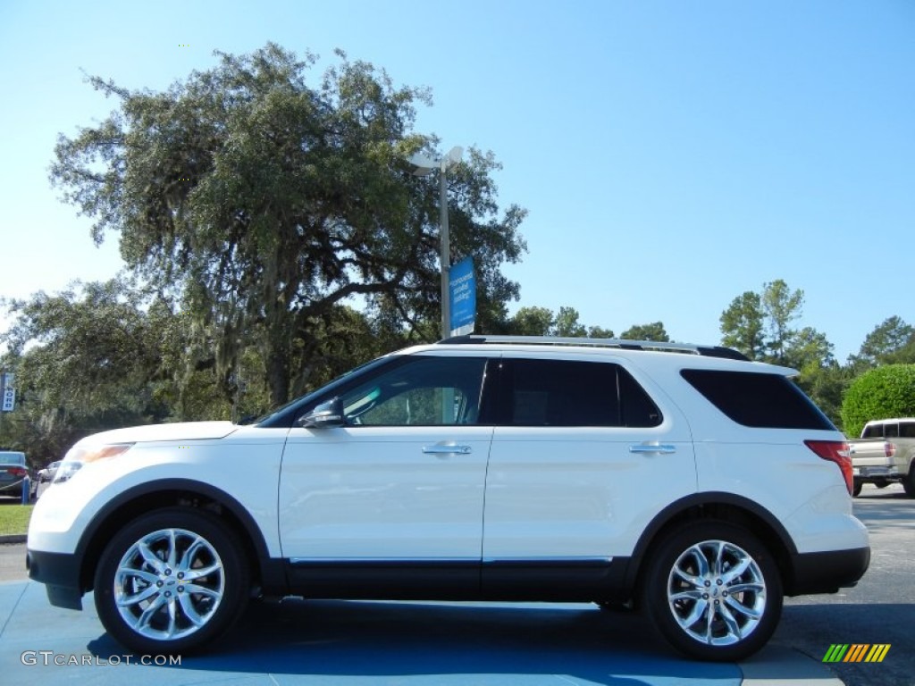 2012 Explorer XLT 4WD - White Platinum Tri-Coat / Medium Light Stone photo #2