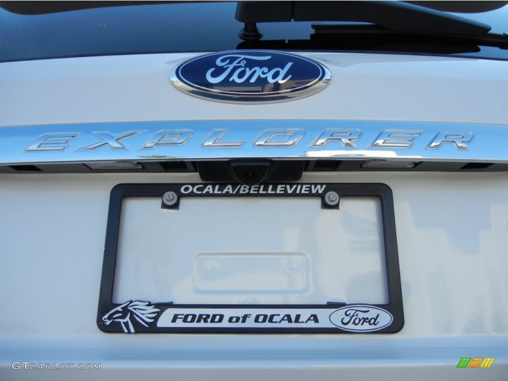 2012 Explorer XLT 4WD - White Platinum Tri-Coat / Medium Light Stone photo #4
