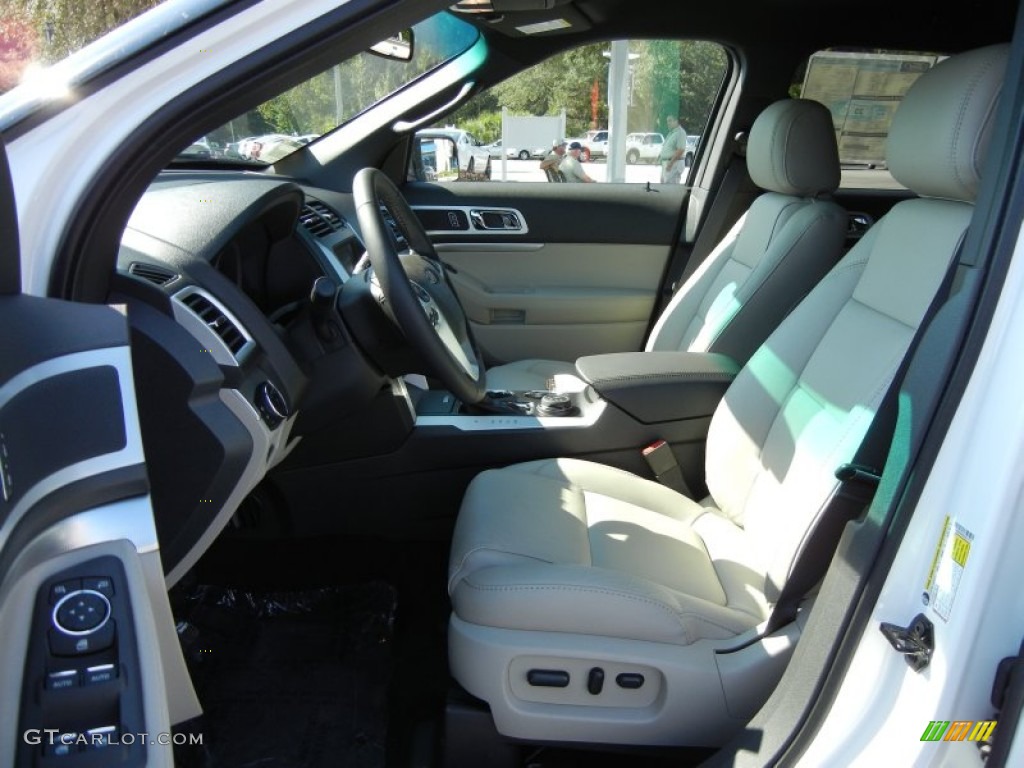2012 Explorer XLT 4WD - White Platinum Tri-Coat / Medium Light Stone photo #5