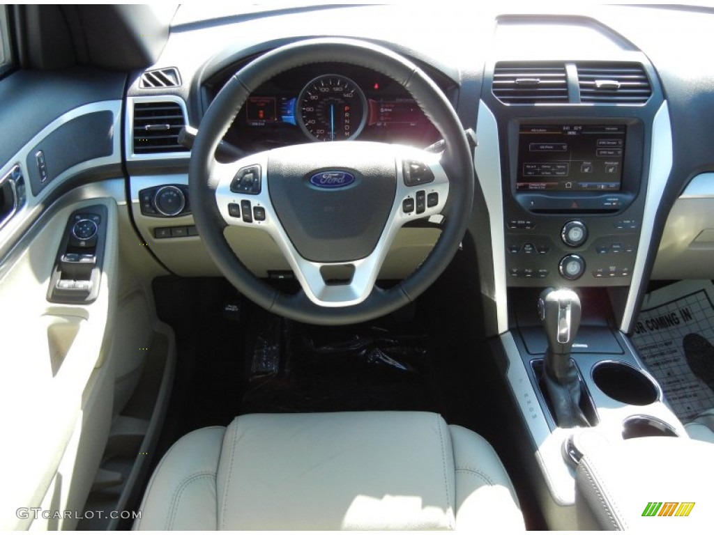 2012 Ford Explorer XLT 4WD Medium Light Stone Dashboard Photo #54755838